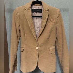 Zara Tan Jacket, Elbow patch detail XS